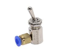 Position de la soupape d'échappement 2 voies marche/arrêt M5 interrupteur à bascule TV-3S 2 valve mécanique pneumatique avec raccords (couleur : 4 mm)