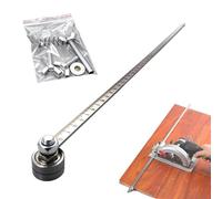 Positioning Calipers for Precise Measurements & Easy Wood Cutting, Stainless Steel Cutting Guide for Circular Saws, Adjustable Precision Caliper Guide Furniture Making (Single bearing,60CM/23.6in)