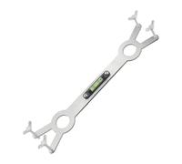 Positionneur de douche eau froide et chaude en acier inoxydable avec jauge de niveau, dispositif de nivellement du robinet pour un alignement précis de la vanne de mélange, 24 x 5 x 15 cm