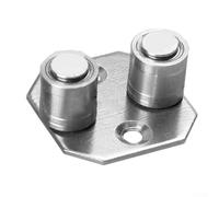 Positionneur de poulie de guidage inférieur pour portes coulissantes en verre avec butée pivotante en acier inoxydable et compatibilité de piste (B)