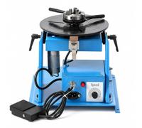 Positionneur de soudage rotatif avec mandrin de 65 mm, table de 180 mm | Moteur CC 20 W, vitesse variable de 2 à 16 tr/min, commande au pied et capacité de la pièce jusqu'à 10 kg pour soudage MIG