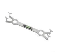 Positionneur de valve de douche pour robinet mélangeur d'eau froide et chaude avec jauge de niveau intégrée, support réglable en acier inoxydable pour une précision précise