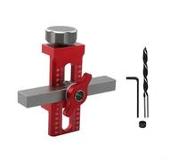 Positionneur d'installation, Gabarit d'installation de porte d'armoire avec foret de 6 mm ou 8 mm rouge for planches de bois jusqu'à 40 mm(A)