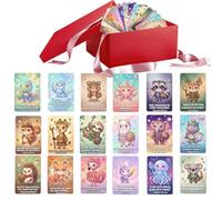 Positive Affirmations Cards Lot de 18 feuilles de pleine conscience | Cartes de motivation animale pour papa, collègue, sœur, fille, amis, famille, hommes, femmes