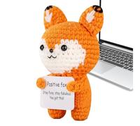 Positive Animal Crochet - 6,5 x 11,5 cm, Positif, ajoute Une Touche Insolite | d'animaux Mignons au Crochet avec facilité, tricotée en Laine Positive pour Femmes, Hommes, Famille, Amis