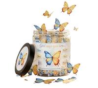 Positive Butterfly Bible Verse Jar, Positive Butterfly Bible Verses Jar With 60 Christian Affirmation Cards, Christian For Women, You Are, Faith-Based Religious Spiritual Butterfly's