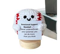 Positive Crochet - Boule tricotée à la main avec citation inspirante - Boule de crochet avec citation inspirante pour la maison, le lieu de travail, la pendaison de crémaillère, la décoration