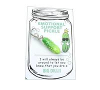 Positive Cucumber Keyring, émotionnel Support Keyring, Lucky Cucumber Keychain, Resin Cucumber Pendant, Cucumber Bag Pendant, Miniature Food Keyring, Pickle Keyring Decoration, Cucumber Bag Charm,