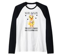 Positive Duck You're Awesome Ducks Support Emotional Duckies Manche Raglan