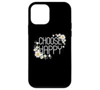 Positive Floral Daisy Flower, Inspirational, Choose Happy Coque pour iPhone 12 Mini