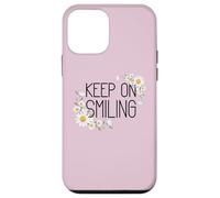 Positive Floral Daisy Flower, Inspirational, Keep on Smiling Coque pour iPhone 12 Mini