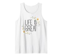 Positive Floral Daisy Flower, Inspirational, Life is Great Débardeur
