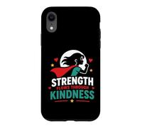 Positive Quote Woman Strength Flows Through Kindness Coque pour iPhone XR