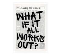 Positive Retro Canvas, Black and White Posters, Newspaper Style Wall Art with Affirming Quotes for Offices Bedrooms Dorms or Coffee Shops Elevates Modern Interiors with Stylish Charm Timeless Appeal
