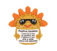 Positive Sunshine au crochet émotionnelle positive Sunshine Jouet pour le plaisir émotionnel | Peluche de soutien émotionnel faite à la main, au crochet inspirante pour les amis