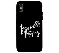 Positive Thinking Sign Think Like a Proton Be Positive Quote Coque pour iPhone X/XS
