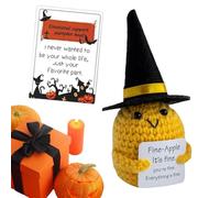 Positive, tricotée Positive - Décoration de de Dinosaure Verte | Jolie tricotée de mariné à la Main au Crochet avec Carte po