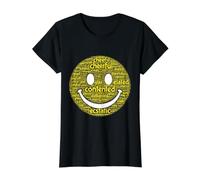 Positive Vibes Happy Face Joyeuse Humour Joyeux Humour T-Shirt Graphique avec Valeur