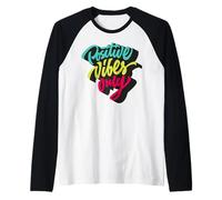 Positive Vibes Only Tee Shirts, Inspirational Quotes Graphic Manche Raglan