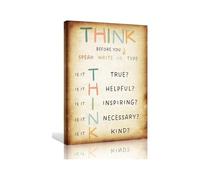 Positive Wall Art Think Before You Speak Poster Mental Health Poster Therapy Office Decor Home Living Room Artwork for Kitchen(Unframed,08x12inch(20x30cm))