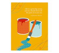 Positively Green Greeting Cards: Birthday - Life is a great big canvas (Pack of 6)