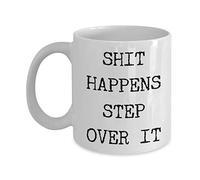 Positivité Les Choses Arrivent Surmontez-Les Tasse Drôle Tasses Céramique Tasse À Café 330Ml Pour Thé Collègue Petit Déjeuner