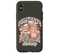 Positivity is The Art of Blooming in Adversity Teddy Bears Coque pour iPhone X/XS