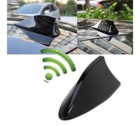 Possbay Aileron de Requin Antenne Universelle - Réception Radio AM/FM Haute Performance - Base Adhésive Étanche Haute Adhérence - Installation Facile Sans Outil - Pour SUV, Camion, Van, Voiture (Noir)