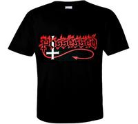 Possessed Seven Churches Death Short Sleeve Regular Tees Black Men's T-Shirt Manches Courtes(Large)
