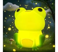 POSSHE Veilleuse grenouille en silicone rechargeable à intensité variable pour chambre d'enfant, cadeau pour enfants, adolescents, Noël, anniversaires