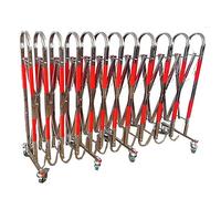 Possibilité d'élargir les barricades mobiles, Barrière de sécurité en acier inoxydable multicolore 43,3 x (98,4-393,7) po(43.3x98.4in)