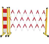 Possibilité d'élargir les barricades mobiles, Barrière de sécurité extensible et pliable, rouge et jaune, 1,2 x (2,5-8) m, lot de 2(1.2 * 7M)