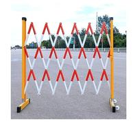 Possibilité d'élargir les barricades mobiles, Barrière de sécurité rétractable et extensible avec roulettes, plusieurs tailles (9,8 à 32,8 pieds)(L600cm/19.6ft)