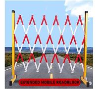 Possibilité d'élargir les barricades mobiles, Barrière de sécurité rétractable et pliable avec roulettes, plusieurs tailles, hauteur 1,2 m(1.2x8m)