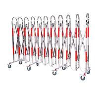 Possibilité d'élargir les barricades mobiles, Barrière rétractable multicolore 0,8 m 1,1 m 1,5 m de hauteur Lot de 1(Red,Silver)