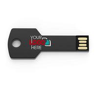 Possibox Clé USB en Forme de Clé Personnalisée 512 Mo Publicitaire avec Le Logo de Votre Entreprise - en Gros - USB 2.0 - Lot de 500 Noir