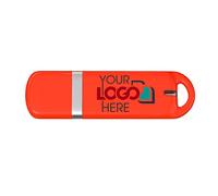 Possibox Ovale Imprimé Clé USB Personnalisée 512 Mo Publicitaire avec Votre Logo/Texte USB Stick Personnalisable - de Gros - USB 2.0 - Lot de 500 Rouge