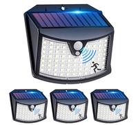 Possily Lampe solaire extérieure avec capteur de Movimient 180° super brillante IP65 étanche Spot LED extérieur solaire pour jardin, garage, patio et rue