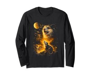 Possum Howling to The Moon Vintage Meme Funny Possum des années 90 Manche Longue