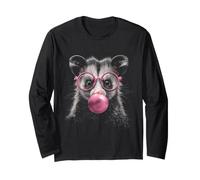 Possum Lunettes Opossum Rose Manche Longue