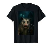 Possum Selfie with Ghosts and Shadowy Forest Creature T-Shirt