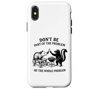 Possum Skunk BBQ Don't Be The Whole Problem Chaotic Animal Coque pour iPhone X/XS