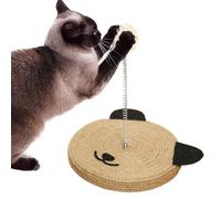 Post à gratter de chaton, tableau de grattage du chat | Interactive Sisal Cat Head Forme Stick - Protecteur de meubles à domicile, jouet d'exercice physique mental, cloche intégrée pour chaton intérie