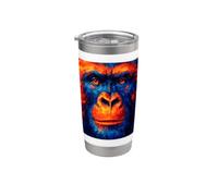Post-impressionnisme chimpanzé Gobelet isotherme en acier inoxydable double paroi