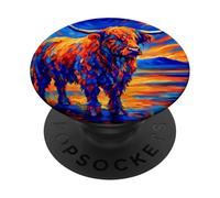 Post-impressionnisme Vache Highland PopSockets PopGrip Adhésif