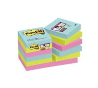 Post-It 12 Blocs Notes Super Sticky - Collection Miami - 47.6 X 47.6 Mm