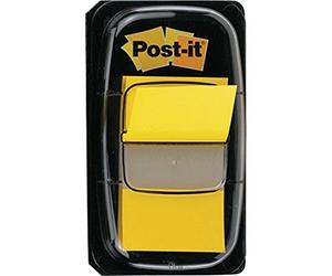 Post-It 23170 Carte de 50 marque page index, Jaune, 25.4 x 43.1 mm, Lot de 12