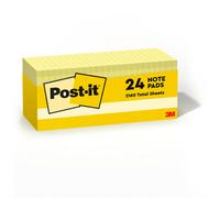 Post-it 3 po x 3 po. Canari jaune 24 pads / pack
