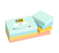 Post-It 653-12-Bea Rectangle Bleu, Orange, Jaune 100 Feuilles Auto-Adhésif