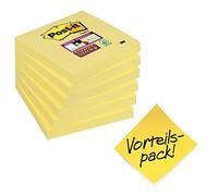 Post-it 653295 Super Sticky Notes, Jaune Canari, Pack de 6 Blocs, 90 Feuilles par Bloc, Notes Super Adhésives pour Prise de Notes, Listes de Tâches et Rappels, Jaune, 76 mm x 76 mm